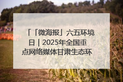 「微海报」六五环境日｜2025年全国重点网络媒体甘肃生态环保行走进兰州新区