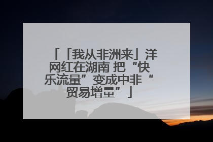 「我从非洲来」洋网红在湖南 把“快乐流量”变成中非“贸易增量”