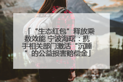 “生态红包”释放乘数效能 宁波海曙：携手相关部门激活“沉睡”的公益损害赔偿金
