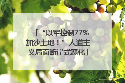 “以军控制77%加沙土地！”人道主义局面断崖式恶化