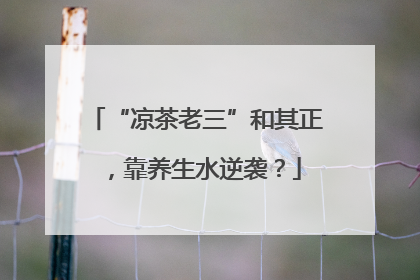 “凉茶老三”和其正，靠养生水逆袭？