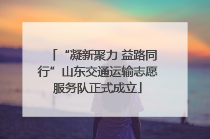 “凝新聚力 益路同行”山东交通运输志愿服务队正式成立