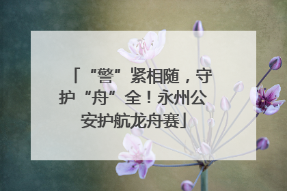 “警”紧相随，守护“舟”全！永州公安护航龙舟赛