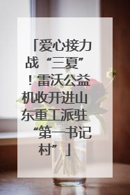 爱心接力战“三夏”！雷沃公益机收开进山东重工派驻“第一书记村”