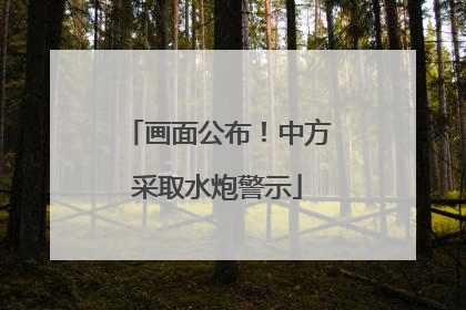 画面公布！中方采取水炮警示