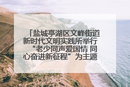 盐城亭湖区文峰街道新时代文明实践所举行“老少同声爱国情 同心奋进新征程”为主题的红色文化活动