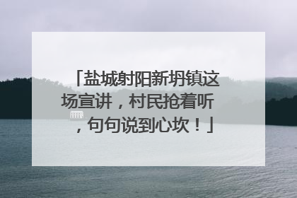 盐城射阳新坍镇这场宣讲，村民抢着听，句句说到心坎！