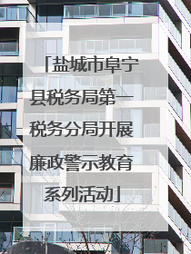盐城市阜宁县税务局第一税务分局开展廉政警示教育系列活动