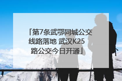 第7条武鄂同城公交线路落地 武汉K25路公交今日开通