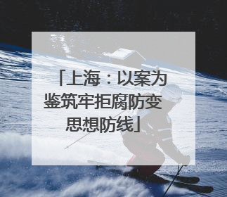 上海：以案为鉴筑牢拒腐防变思想防线