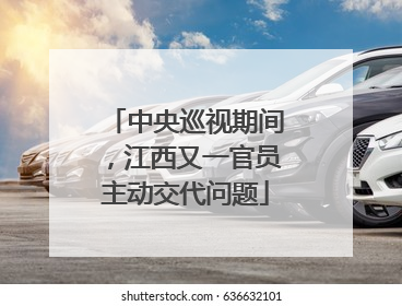 中央巡视期间，江西又一官员主动交代问题