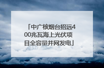 中广核烟台招远400兆瓦海上光伏项目全容量并网发电