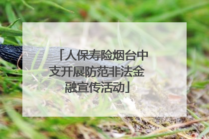 人保寿险烟台中支开展防范非法金融宣传活动