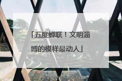 五度蝉联！文明淄博的模样最动人
