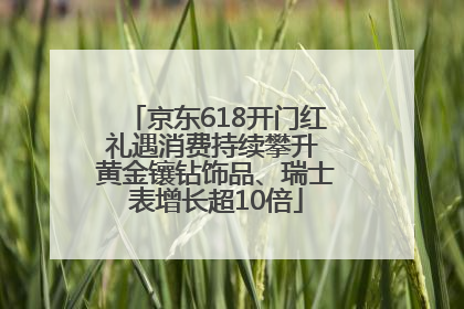 京东618开门红礼遇消费持续攀升 黄金镶钻饰品、瑞士表增长超10倍