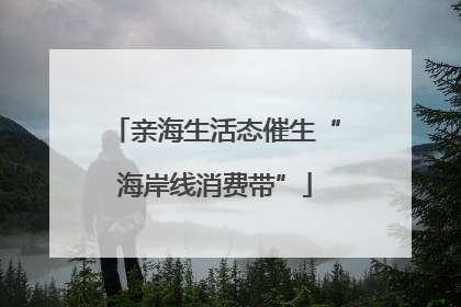 亲海生活态催生“海岸线消费带”