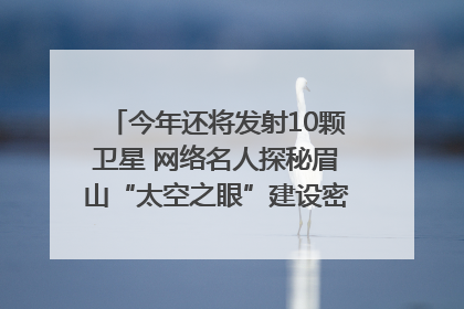 今年还将发射10颗卫星 网络名人探秘眉山“太空之眼”建设密码｜网络名人四川行