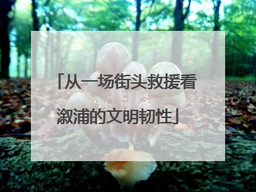 从一场街头救援看溆浦的文明韧性
