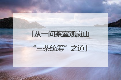 从一间茶室观岚山“三茶统筹”之道