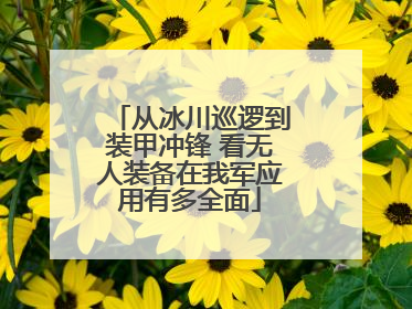 从冰川巡逻到装甲冲锋 看无人装备在我军应用有多全面