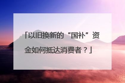 以旧换新的“国补”资金如何抵达消费者？