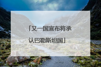 又一国宣布将承认巴勒斯坦国