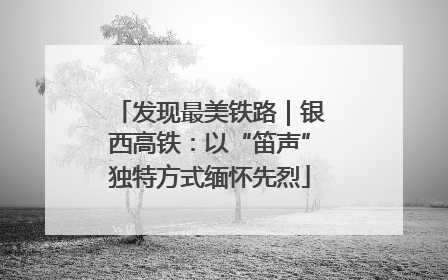 发现最美铁路｜银西高铁：以“笛声”独特方式缅怀先烈