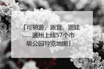 可骑游、露营、遛娃……通州上线57个市级公园导览地图