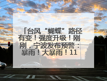 台风“蝴蝶”路径有变！强度升级！刚刚，宁波发布预警：暴雨！大暴雨！11级大风！
