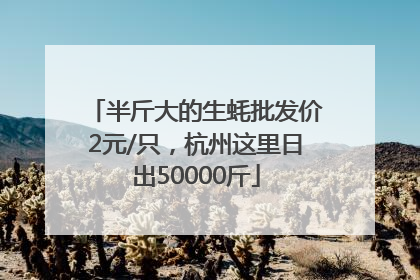 半斤大的生蚝批发价2元/只，杭州这里日出50000斤