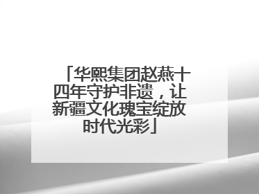 华熙集团赵燕十四年守护非遗，让新疆文化瑰宝绽放时代光彩