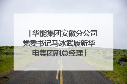 华能集团安徽分公司党委书记马冰武履新华电集团副总经理
