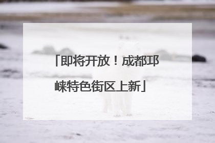 即将开放！成都邛崃特色街区上新