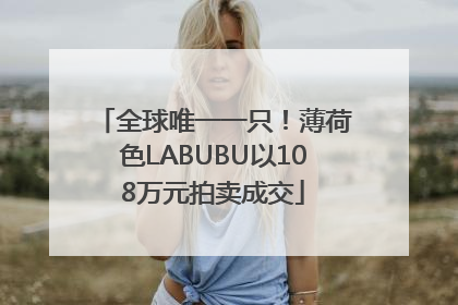 全球唯一一只！薄荷色LABUBU以108万元拍卖成交
