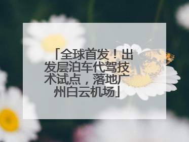 全球首发！出发层泊车代驾技术试点，落地广州白云机场