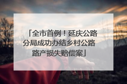 全市首例！延庆公路分局成功办结乡村公路路产损失赔偿案