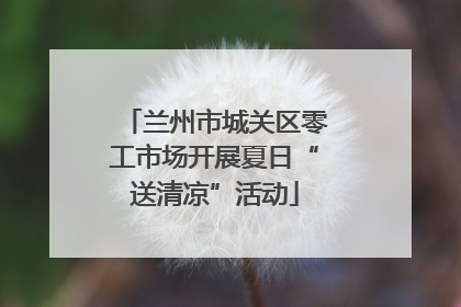 兰州市城关区零工市场开展夏日“送清凉”活动