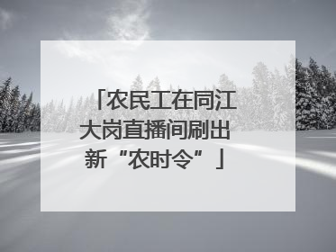农民工在同江大岗直播间刷出新“农时令”