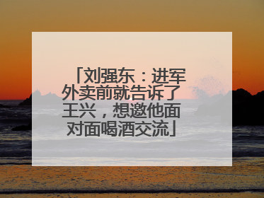刘强东：进军外卖前就告诉了王兴，想邀他面对面喝酒交流