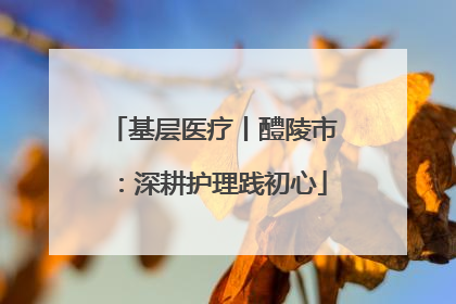 基层医疗丨醴陵市：深耕护理践初心