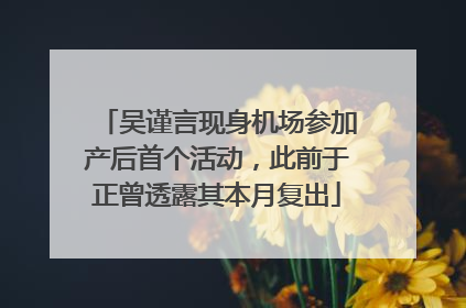 吴谨言现身机场参加产后首个活动，此前于正曾透露其本月复出