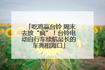 吃鸡赢台铃 周末去放“疯”！台铃电动自行车续航最长的车亮相海口