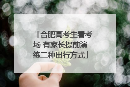 合肥高考生看考场 有家长提前演练三种出行方式