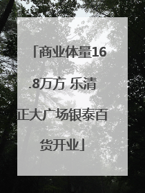 商业体量16.8万方 乐清正大广场银泰百货开业