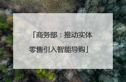商务部：推动实体零售引入智能导购