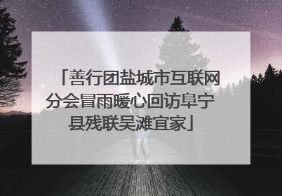 善行团盐城市互联网分会冒雨暖心回访阜宁县残联吴滩宜家