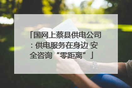 国网上蔡县供电公司：供电服务在身边 安全咨询“零距离”