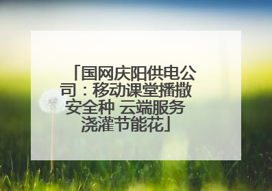 国网庆阳供电公司：移动课堂播撒安全种 云端服务浇灌节能花