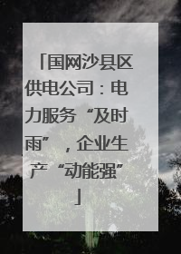 国网沙县区供电公司：电力服务“及时雨”，企业生产“动能强”