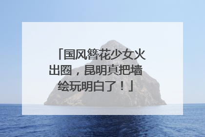 国风簪花少女火出圈，昆明真把墙绘玩明白了！